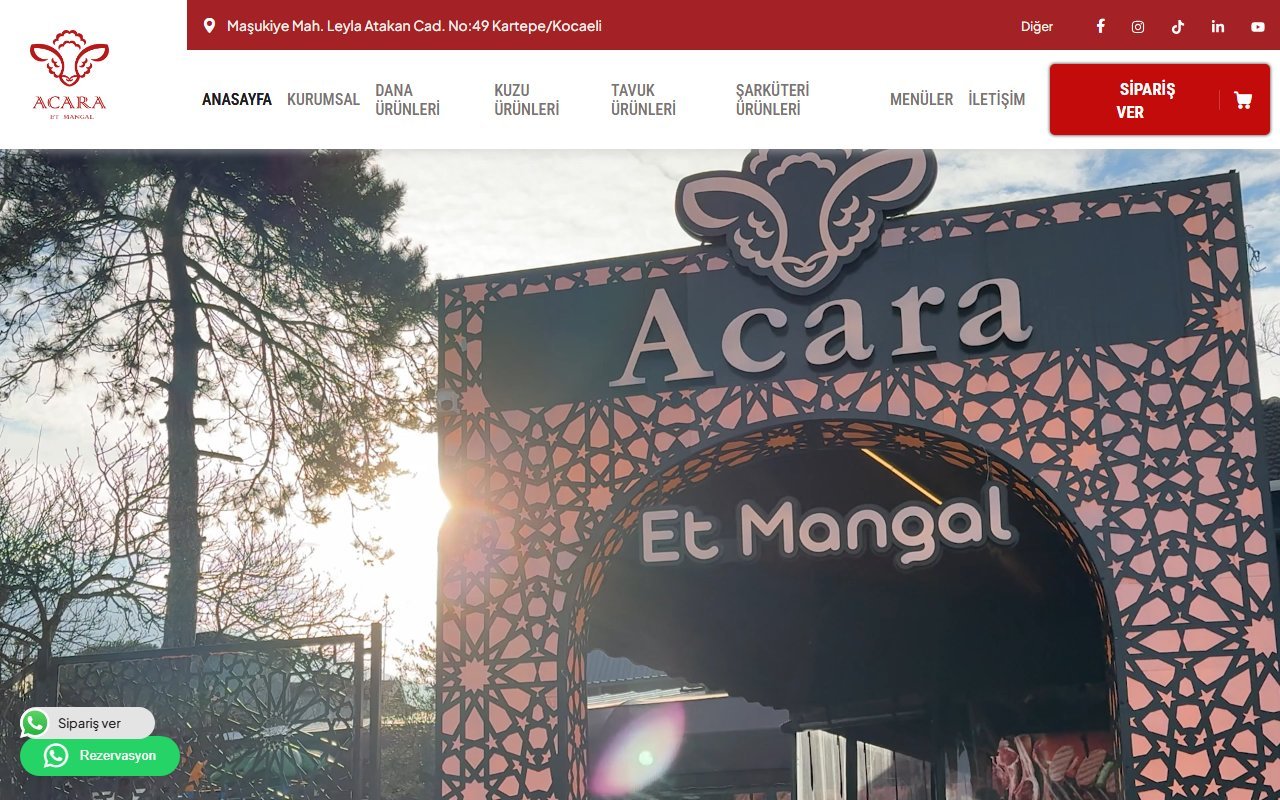 Acara Et Mangal web sitesi